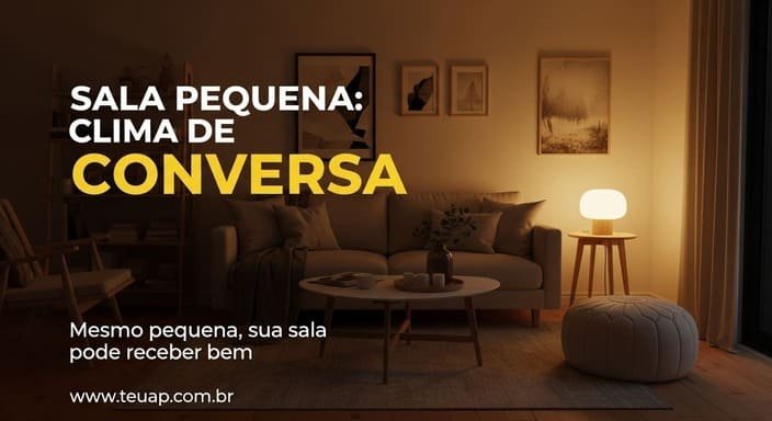 Use o “layout de conversa” (mesmo em sala pequena)