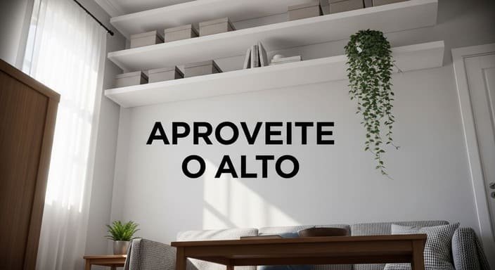 Organização Apartamento Pequeno: segredo #2 é verticalizar sem “poluir” (até o teto, com leveza)