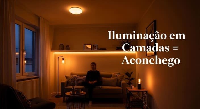 Iluminação em camadas: o atalho mais rápido pro aconchego