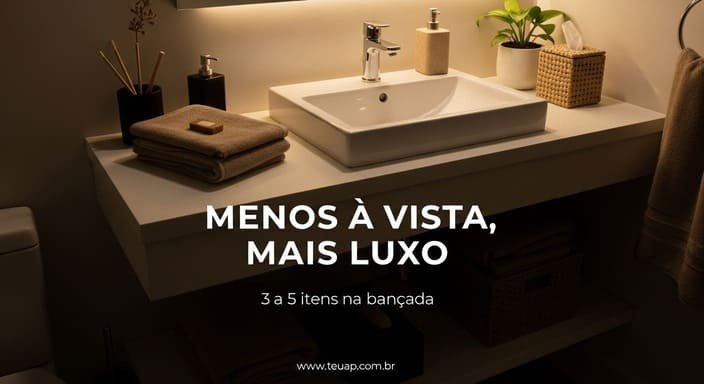 Menos coisa à vista = mais cara de luxo (sem gastar nada)