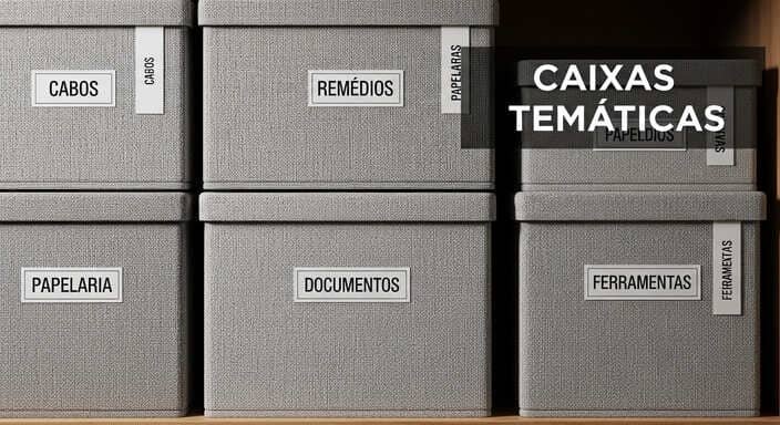 Segredo #3 é “esconder o feio” com caixas temáticas (e deixar o bonito respirar)