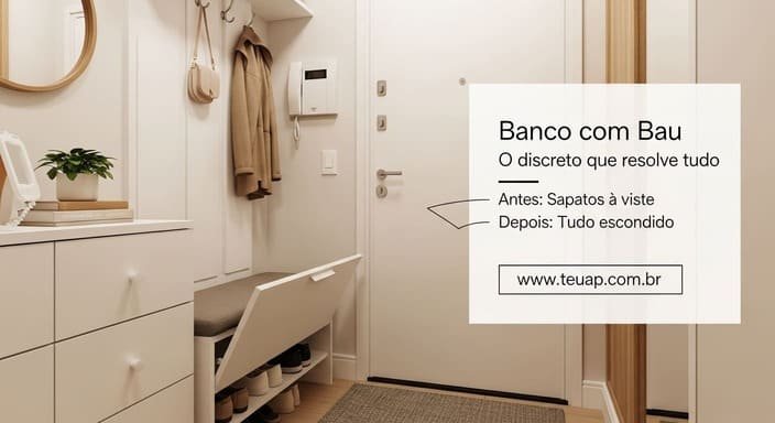 Banco com baú: o discreto que resolve tudo