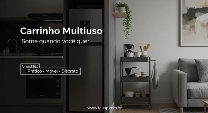 Carrinho multiuso: móvel que some quando você quer