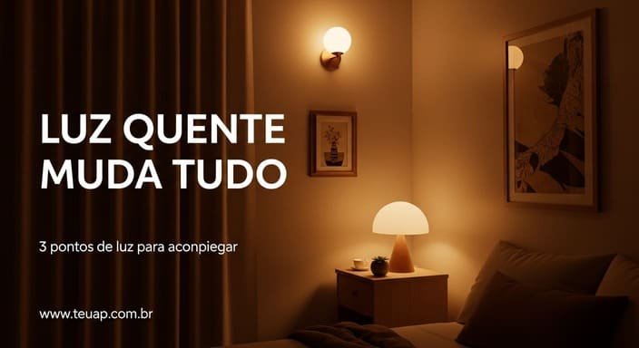 Iluminação: troque a luz branca por luz quente e “espalhe” pontos de luz