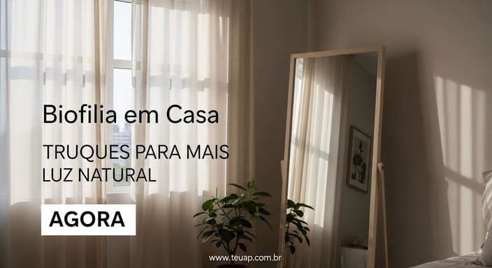 Como usar luz natural na biofilia mesmo com janela pequena?