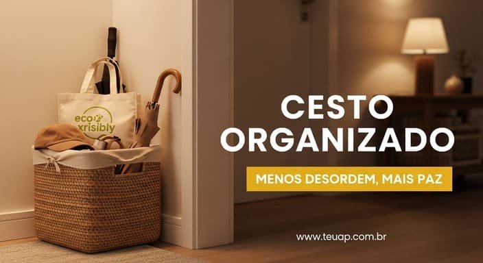 Cesto bonito para “itens de saída rápida”