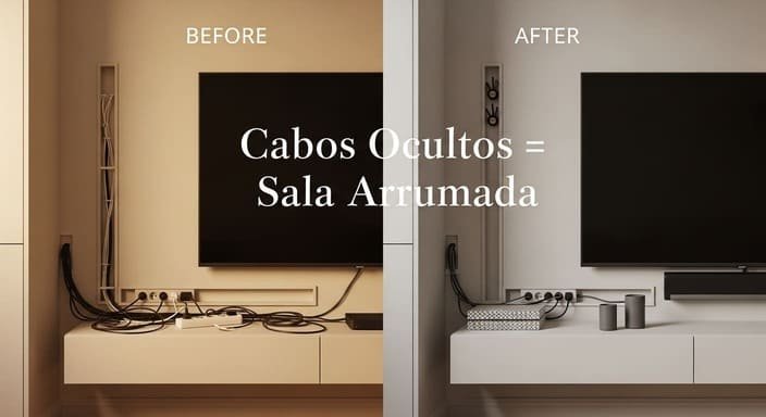 Cabos invisíveis = sala com cara de “casa arrumada”