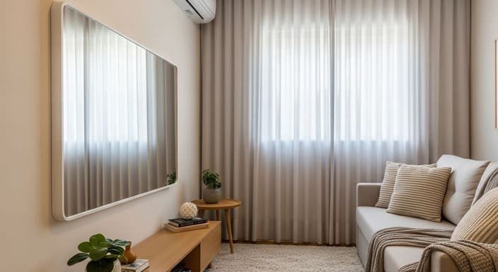 Espelho na medida certa: amplitude e aconchego