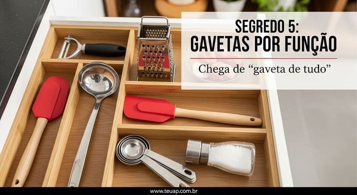 Gavetas por função (e não por “onde cabe”)