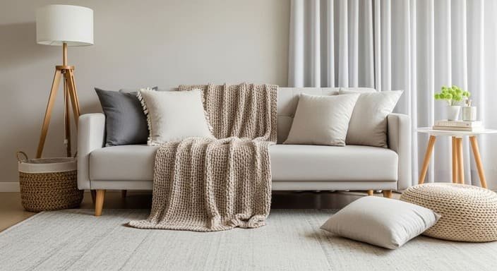 Texturas que Acolhem: Tecidos que Deixam a Sala Mais Confortável
