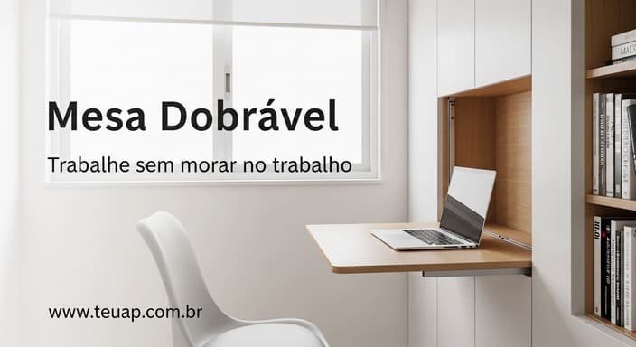 Mesa dobrável ou apoio retrátil: trabalhar sem morar no trabalho