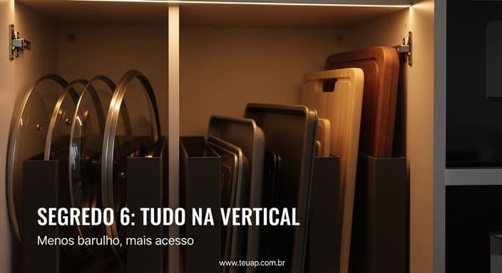 Verticalize o que vive caindo (tampas e assadeiras)