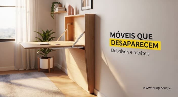 Aposte em móveis dobráveis ou retráteis (o “agora aparece, agora desaparece”)