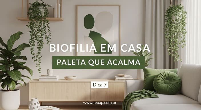 Misture tons naturais com um “verde certo” (paleta que acalma)