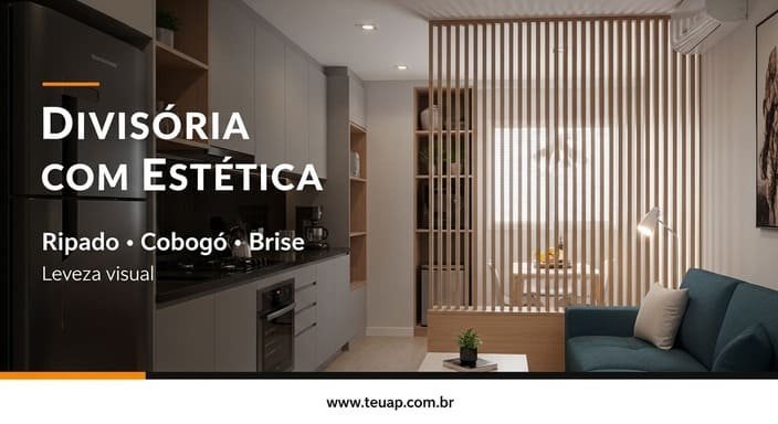 Painel ripado, cobogó ou brise: separação com estética