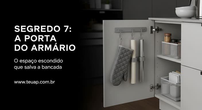 Use a porta do armário como área “invisível” de armazenamento