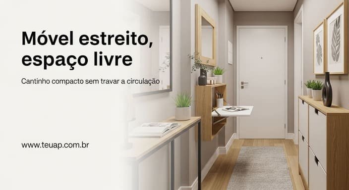 O truque do “canto que some”: móveis estreitos e profundidade mínima