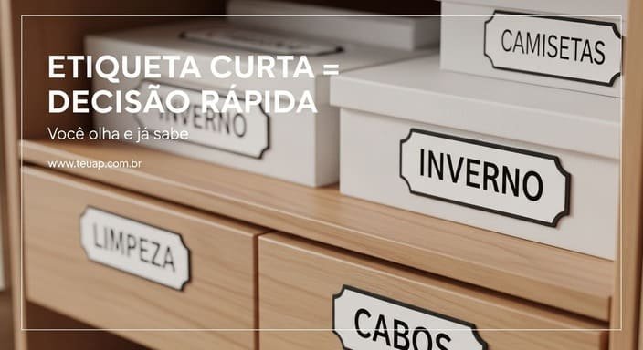 Etiqueta que funciona é etiqueta curta (e no lugar certo)