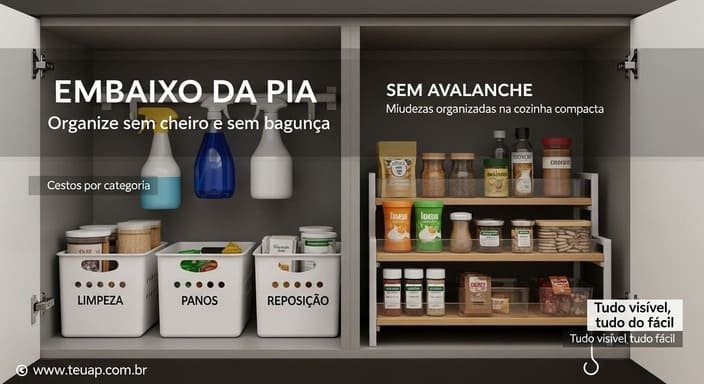 Prateleira rasa para “miudezas” evita a avalanche