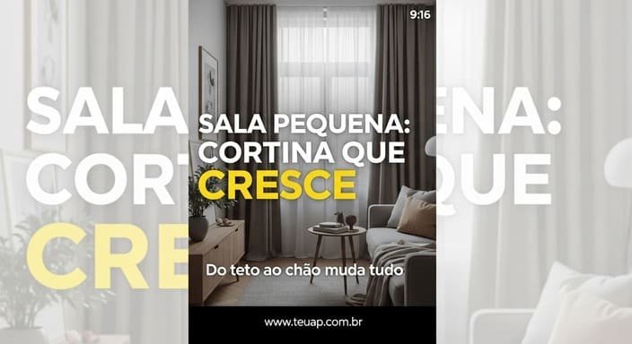 Cortina do jeito certo: do teto ao chão (e mais larga que a janela)