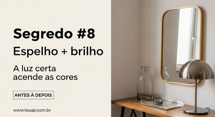 Use espelhos e brilho do jeito certo para “acender” as cores