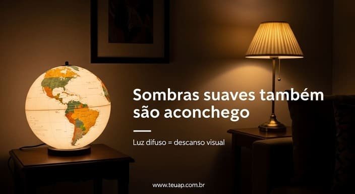 Use sombras a seu favor: a luz não precisa eliminar toda sombra