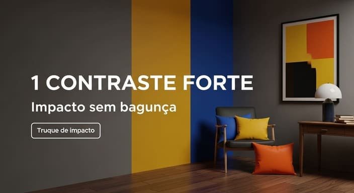 Use contraste alto em 1 lugar (pra dar impacto)