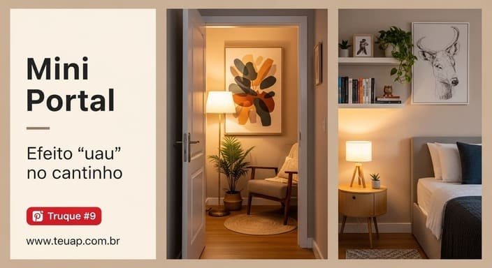 Faça um “mini portal” visual para o cantinho (efeito wow)