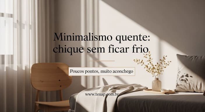 Faça seu apartamento pequeno parecer maior com “minimalismo quente” na luz