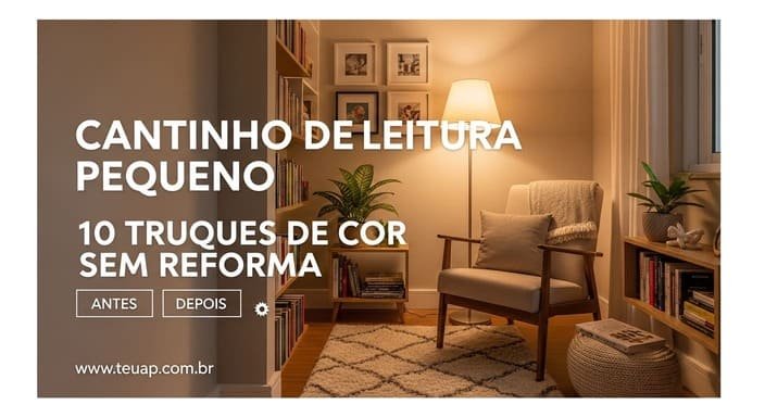 Cantinho de leitura pequeno: 10 truques de cor sem reforma