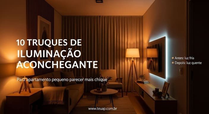 10 Truques de Iluminação Aconchegante Para Apartamento Pequeno Parecer Mais Chique