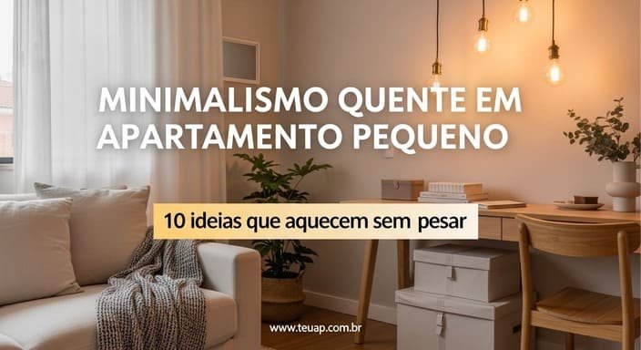 Minimalismo Quente em apartamento pequeno: 10 ideias que aquecem o ambiente sem pesar