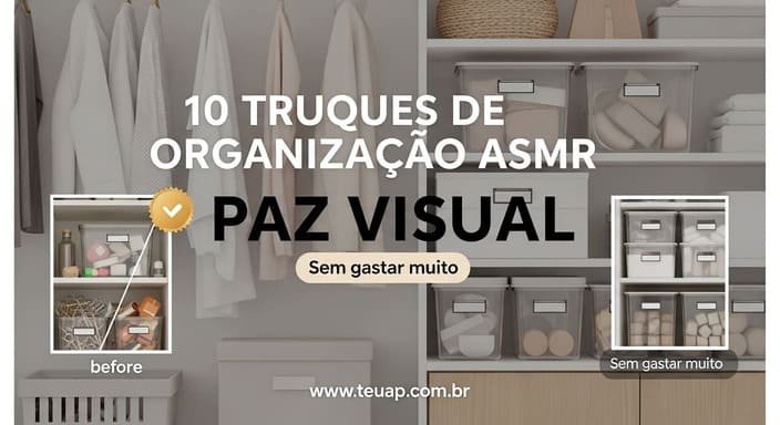 10 Truques de Organização ASMR Para Ter Paz Visual em Casa (Sem Gastar Muito)