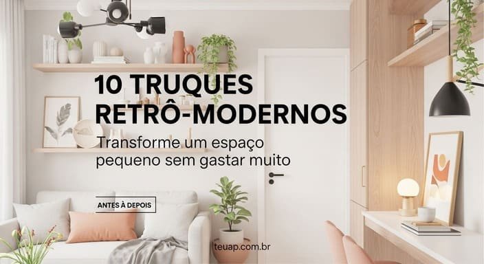 10 Truques Retrô-Modernos Para Transformar Um Espaço Pequeno (Sem Gastar Muito)