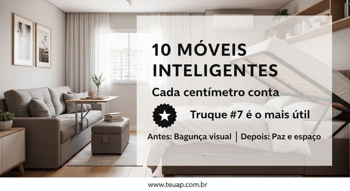 10 Móveis Inteligentes para Espaço Compacto (O Truque #7 é o Mais Útil)