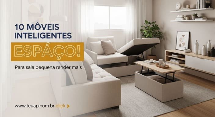 10 móveis inteligentes para sala pequena que liberam espaço na hora