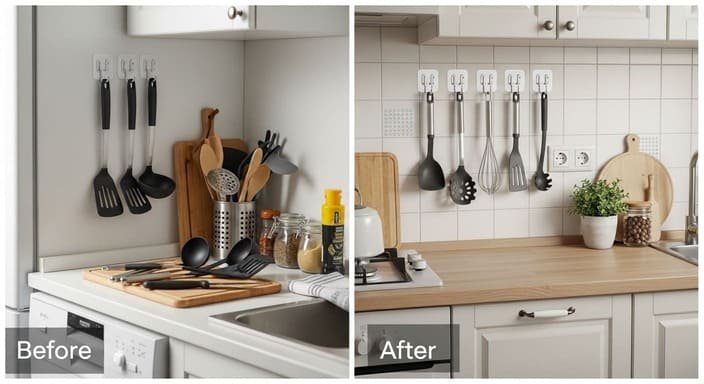 Ganchos de Parede: O Herói Invisível dos Utensílios