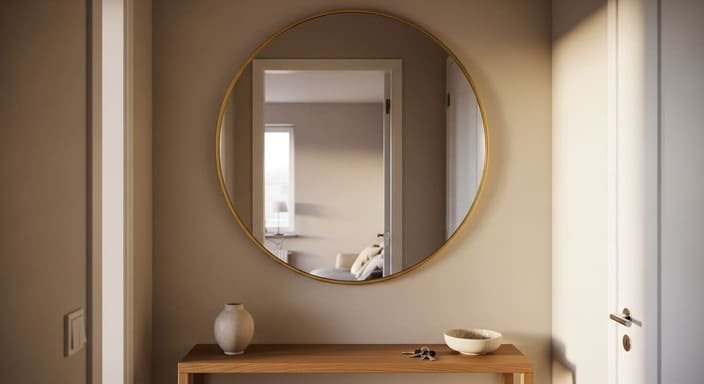 Espelhos Estratégicos: Amplie Visualmente Seu Hall