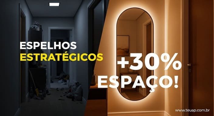 Espelhos Estratégicos: +30% Espaço!