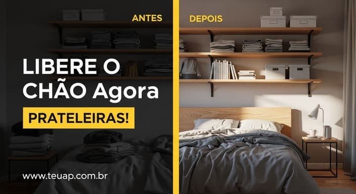 Instale Prateleiras Flutuantes para Roupas e Livros