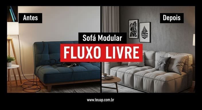 Sofá Modular – Adeus Parede, Olá Fluxo Livre