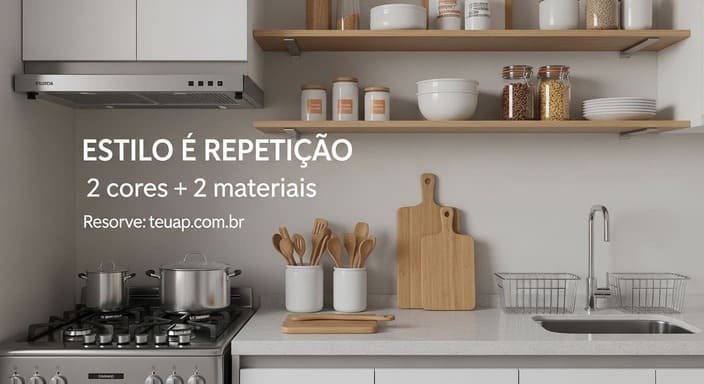 Estilo pela repetição: 2 cores, 2 materiais