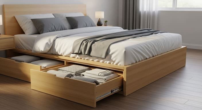 Cama com Gavetas: Espaço Extra Oculto