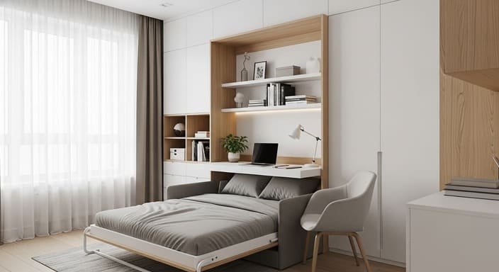 Cama Murphy: Quarto Vira Escritório