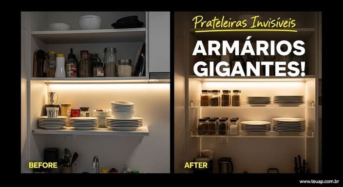 Prateleiras Invisíveis: Armários Rasos Viram Gigantes