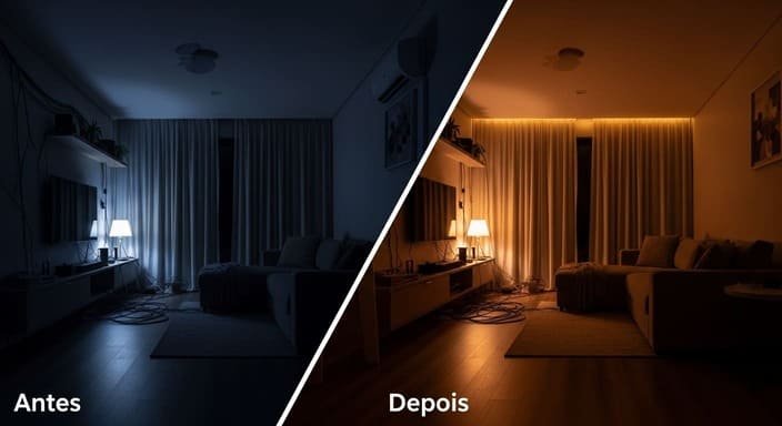 Iluminação Ambiente em Camadas – Luz Quente Contra Claustrofobia