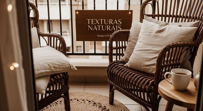 Decoração de Varanda Pequena: Materiais que respiram