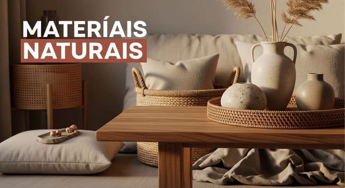 Materiais Naturais no Minimalismo Quente