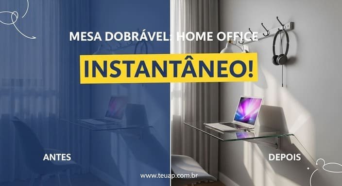 Mesa Dobrável: Home Office Instantâneo!