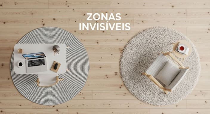 Tapetes como delimitadores invisíveis